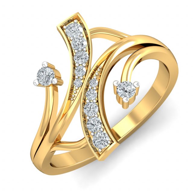 diamond ring for ladies 3Dプリントモデル .c4d .max .obj .3ds .fbx .stl .blend 