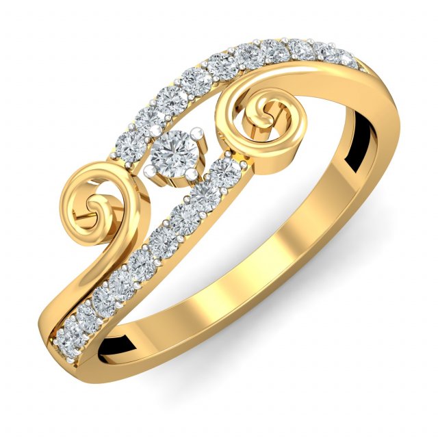 diamond ring for ladies 3Dプリントモデル .c4d .max .obj .3ds .fbx .stl .blend 
