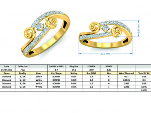 diamond ring for ladies 3Dプリントモデル