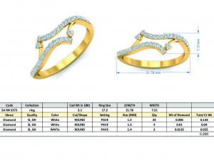 diamond ring for ladies 3D Print Model