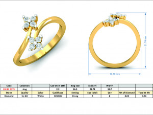 diamond ring for ladies 3D 打印模型
