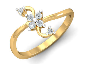 diamond ring for ladies 3D-printmodel