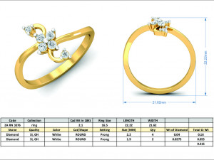 diamond ring for ladies 3D-Druckmodell