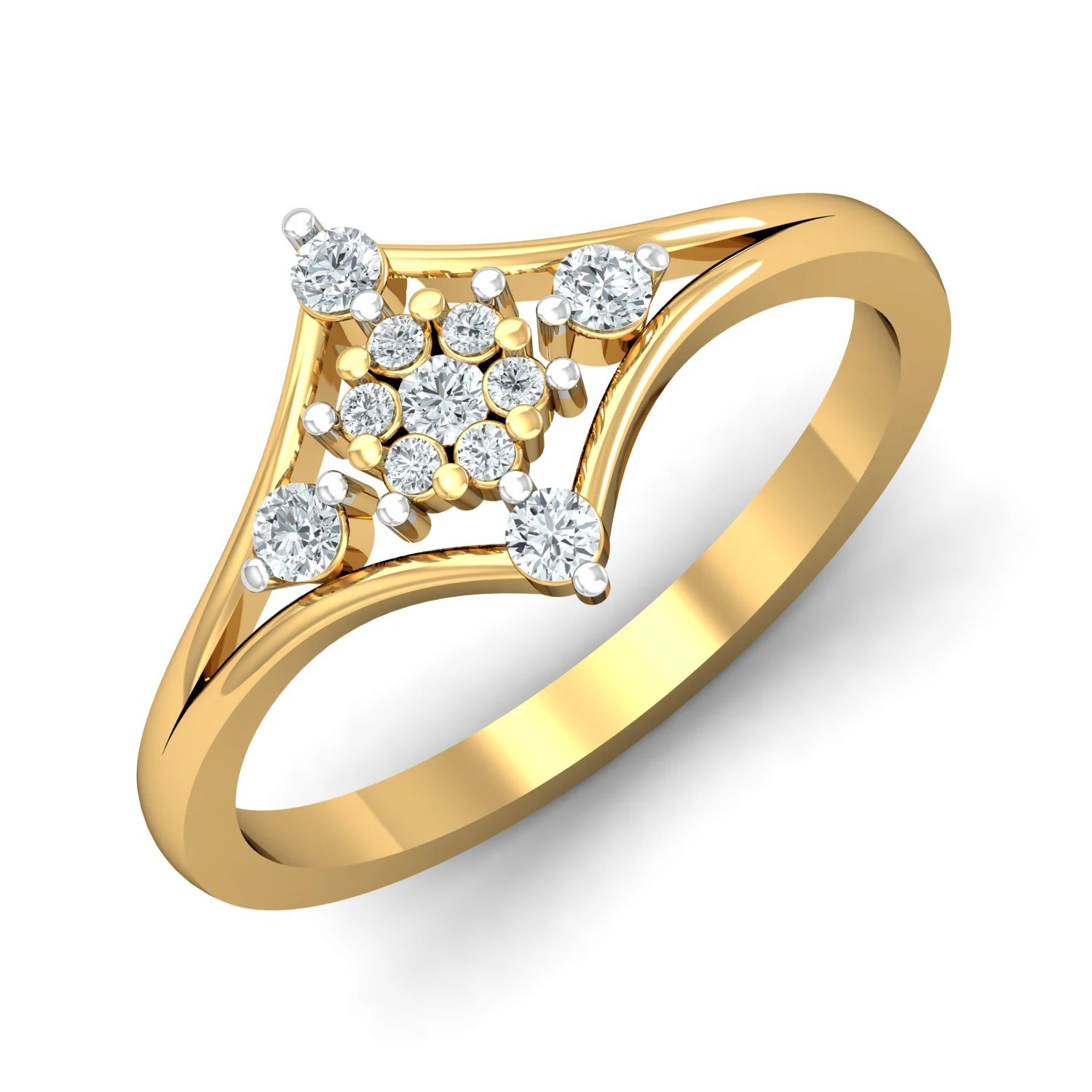 diamond ring for ladies 3D Print Model .c4d .max .obj .3ds .fbx .stl .blend