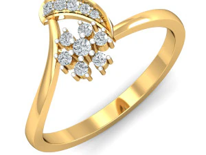 diamanten ring voor dames 3D printmodel