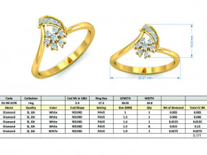 diamond ring for ladies 3D Print Model