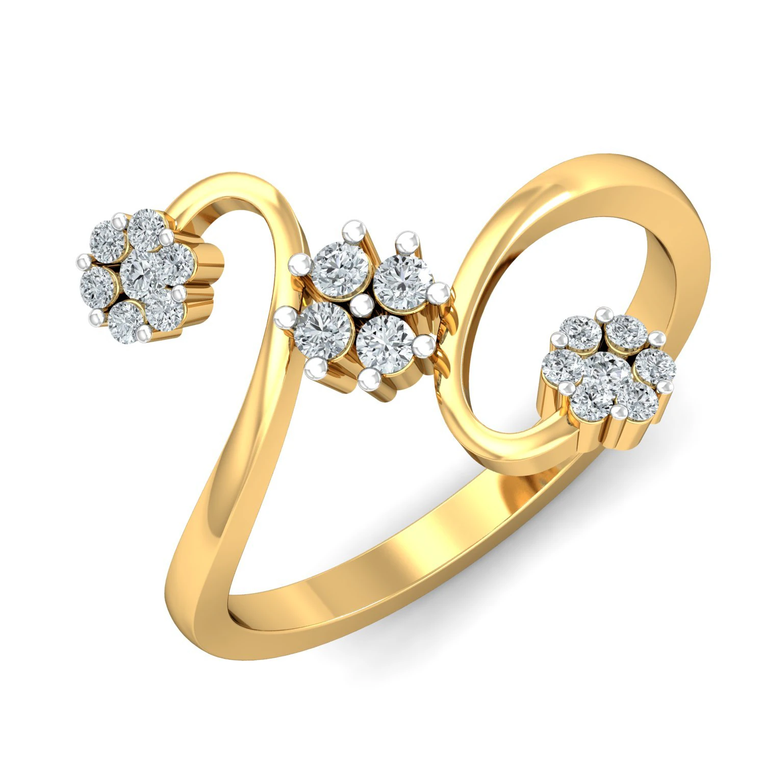 diamond ring for ladies 3D Print Model .c4d .max .obj .3ds .fbx .stl .blend 