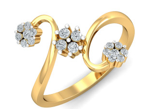 diamond ring for ladies Modelo de Impressão 3D
