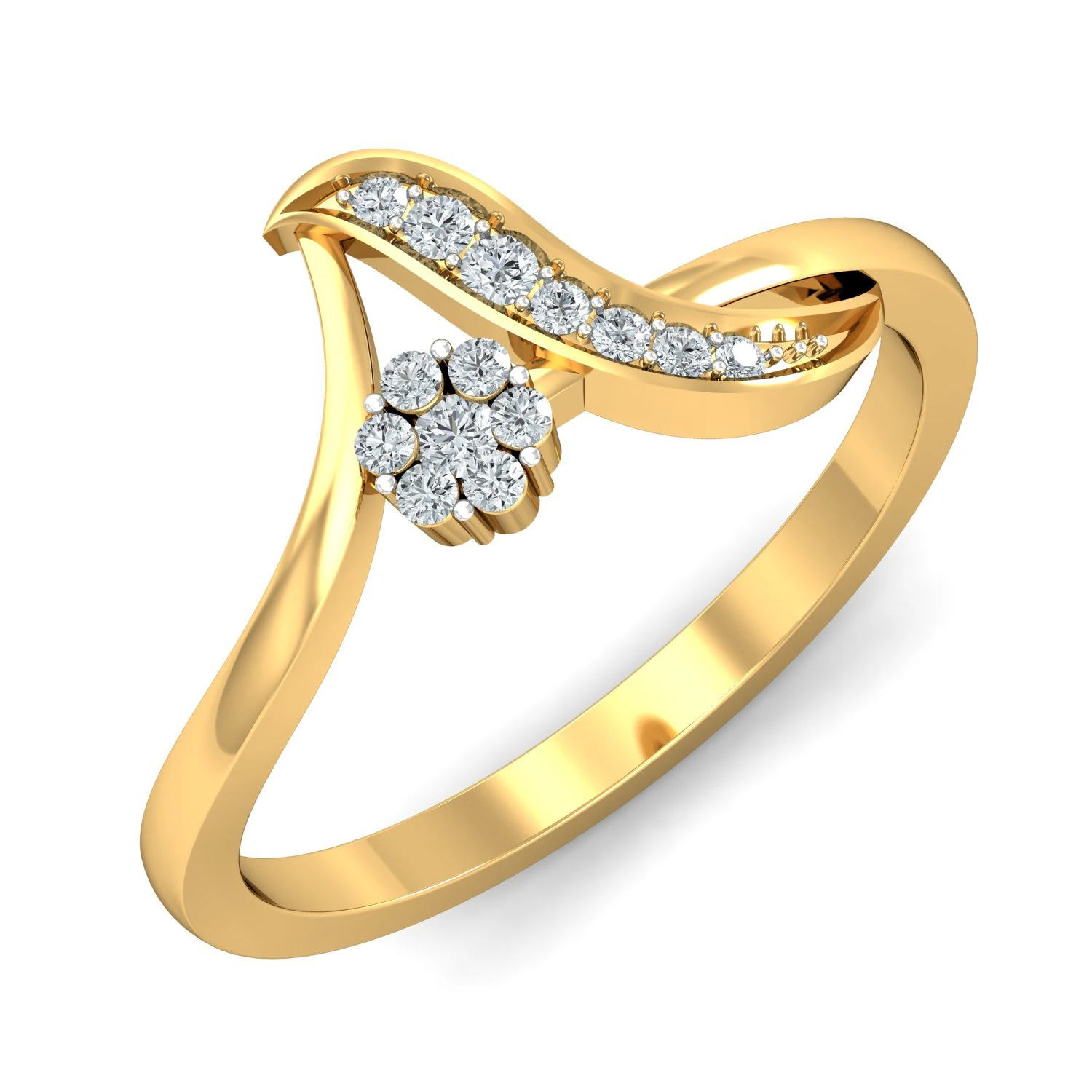 diamond ring for ladies 3D Print Model .c4d .max .obj .3ds .fbx .stl .blend