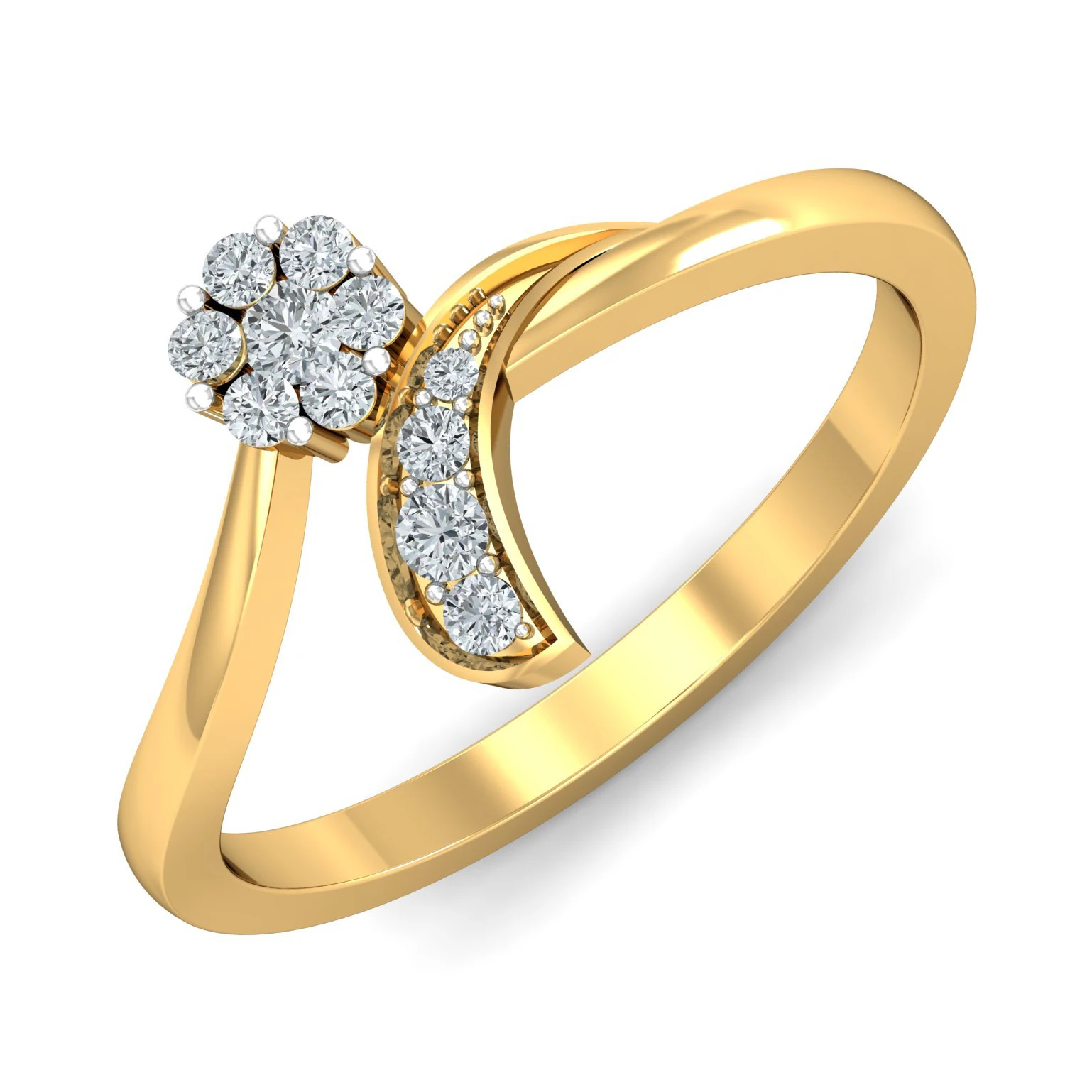 diamond ring for ladies 3D Print Model .c4d .max .obj .3ds .fbx .stl .blend 