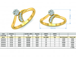 diamond ring for ladies Modello di stampa 3D