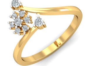 anillo de diamantes para damas Modelo de impresión 3D