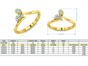 diamond ring for ladies Model do druku 3D