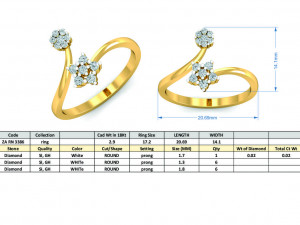 diamond ring for ladies 3D Druckmodell