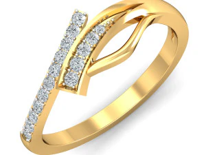 여성용 다이아몬드 반지 3D 프린트 모델