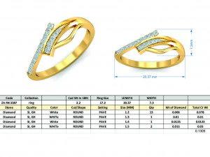 diamond ring for ladies 3D Print Model