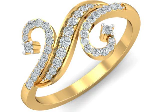 кільце з діамантом для жінок 3D Принт Модель