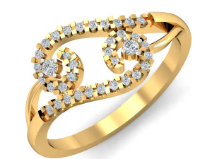 бриллиантовое кольцо для женщин 3D Принт Модель