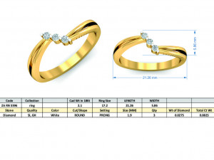 diamond ring for ladies 3Dプリントモデル