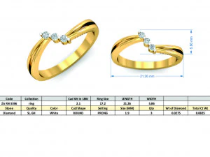 diamond ring for ladies 3D Print Model