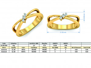 diamond ring for ladies Modello di stampa 3D