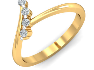 diamond ring for ladies Model do druku 3D