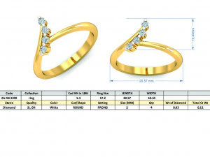 diamond ring for ladies 3D Print Model