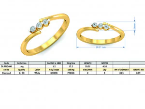 diamond ring for ladies 3D Print Model