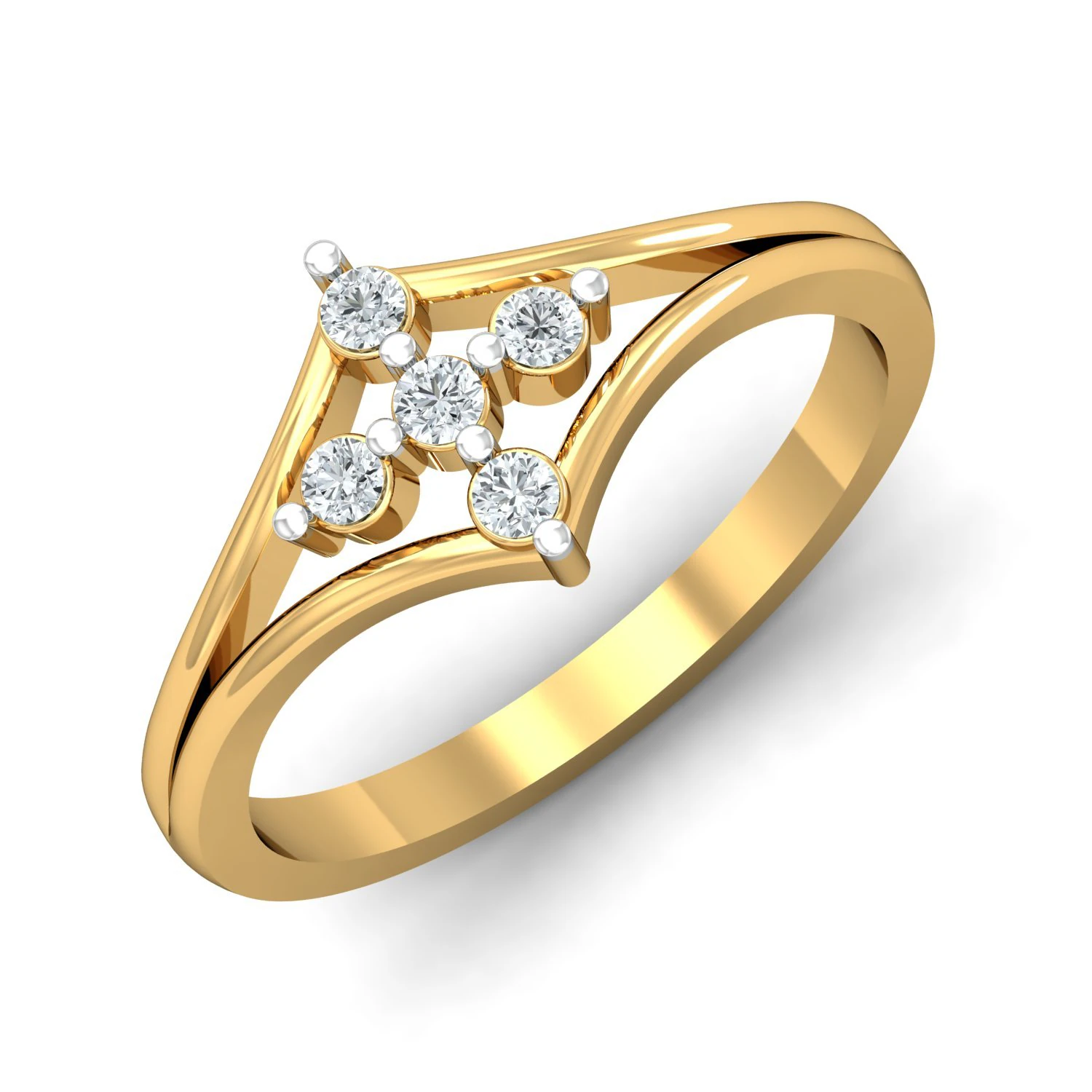 diamond ring for ladies 3D Print Model .c4d .max .obj .3ds .fbx .stl .blend 