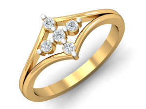 diamond ring for ladies Modelo de Impressão 3D