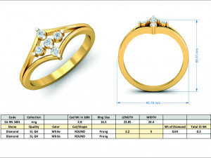 diamond ring for ladies 3Dプリントモデル