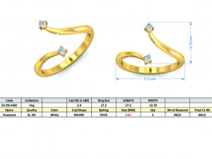 diamond ring for ladies 3D Print Model