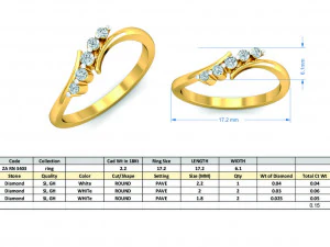 diamond ring for ladies 3D Print Model