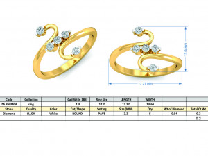 diamond ring for ladies 3D Принт Модель