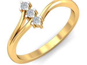 여성용 다이아몬드 반지 3D 프린트 모델