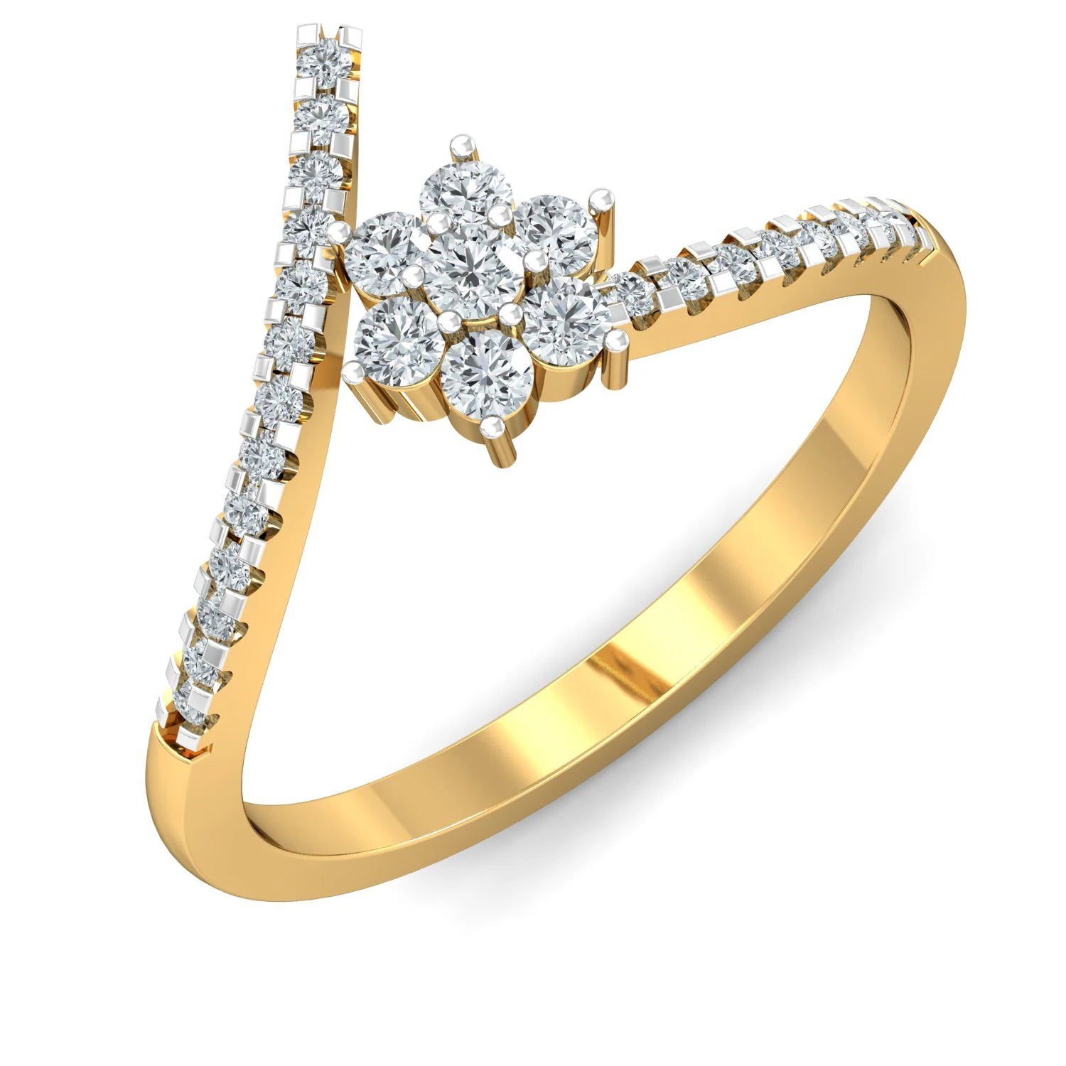 diamond ring for ladies 3D Print Model .c4d .max .obj .3ds .fbx .stl .blend 