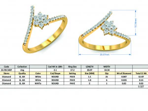 diamond ring for ladies 3D Print Model