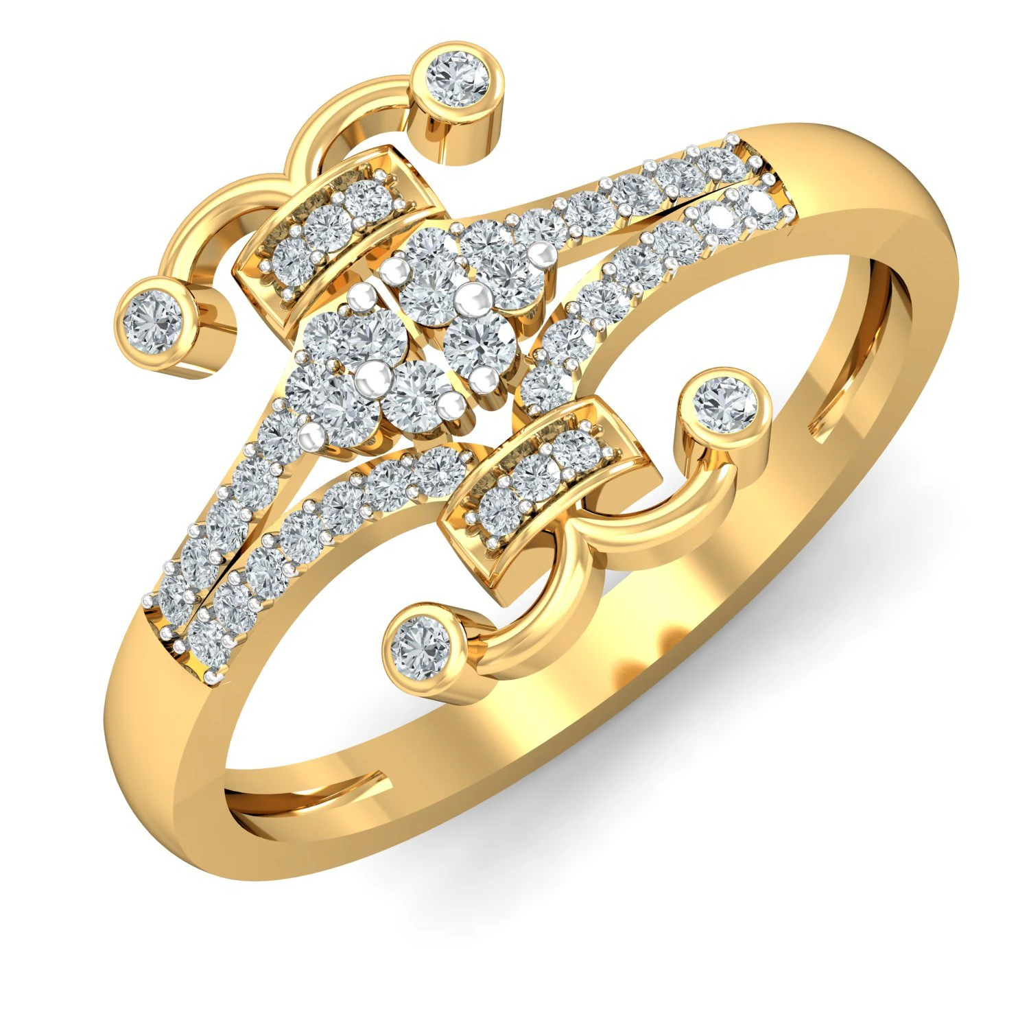 diamond ring for ladies 3D Print Model .c4d .max .obj .3ds .fbx .stl .blend 