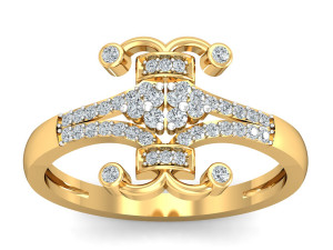 diamond ring for ladies Model Cetak 3D