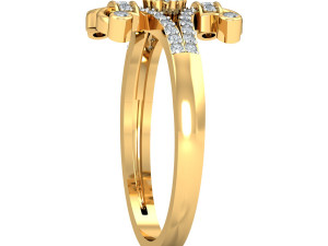 diamond ring for ladies Model Cetak 3D
