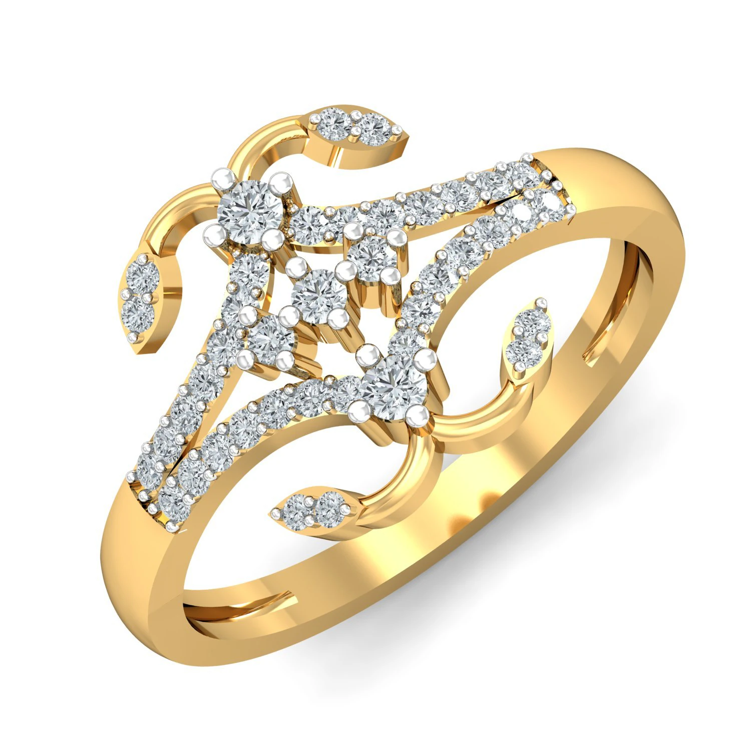 diamond ring for ladies 3D Print Model .c4d .max .obj .3ds .fbx .stl .blend 