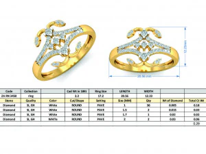 diamond ring for ladies 3D Print Model