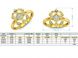 diamond ring for ladies 3D Принт Модель