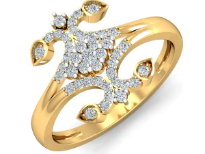 cincin berlian untuk wanita Model Cetak 3D