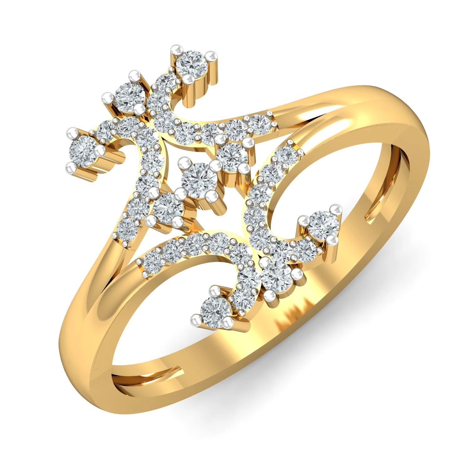 diamond ring for ladies 3D Print Model .c4d .max .obj .3ds .fbx .stl .blend