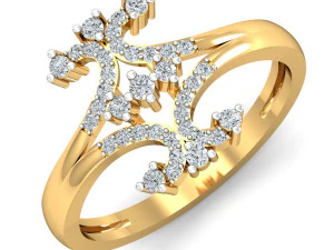 レディース用ダイヤモンドリング 3Dプリントモデル