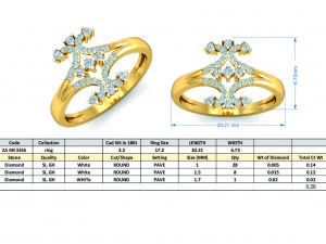 diamond ring for ladies 3D Print Model