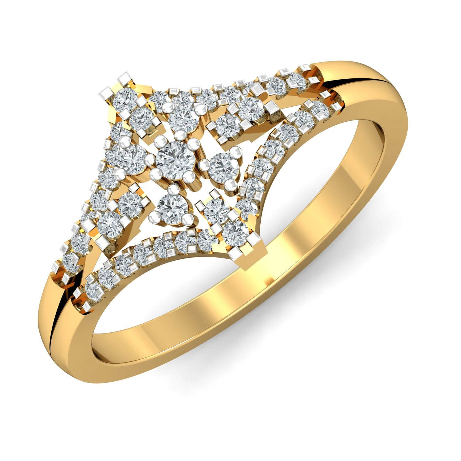 diamond ring for ladies 3D Print Model .c4d .max .obj .3ds .fbx .stl .blend 