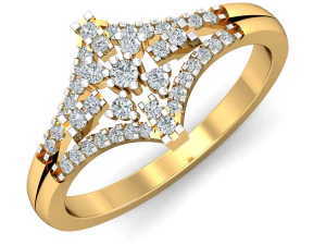 महिलाओं के लिए हीरे की अंगूठी 3D प्रिंट मॉडल