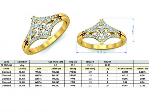 diamond ring for ladies 3D Принт Модель